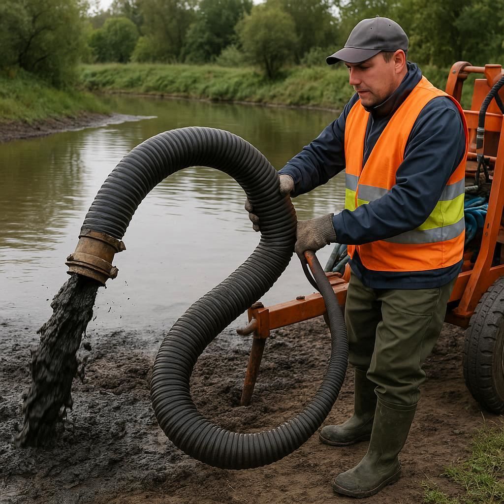 Очистка прудов и водоемов от ила в Жуковском